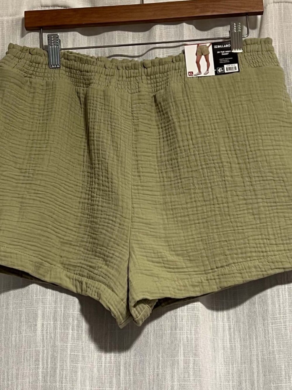 Billabong "In the waves" Cotton Gauze Shorts Olive Green